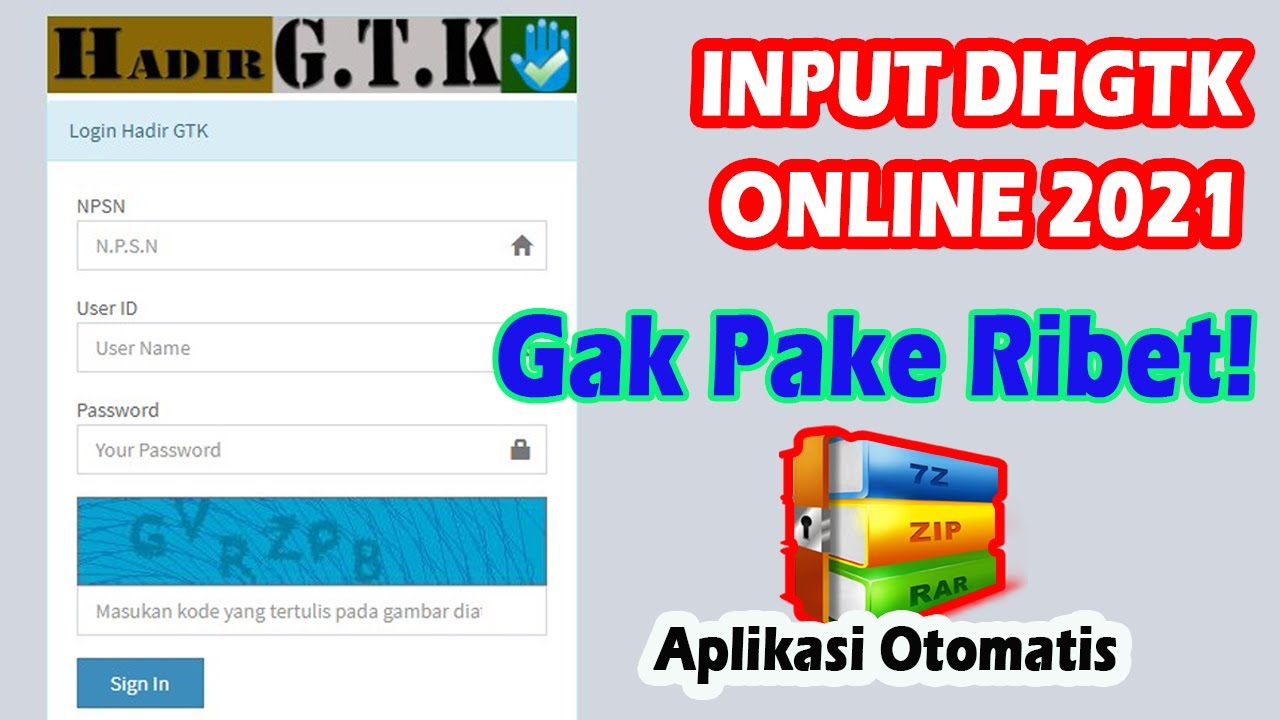 Dhgtk Online 2021 Aplikasi Otomatis Input Kehadiran Gtk Youtube