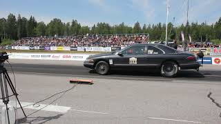 Drag-And-Drive Lincoln MKVIII, 6,43s at Emmaboda Raceway