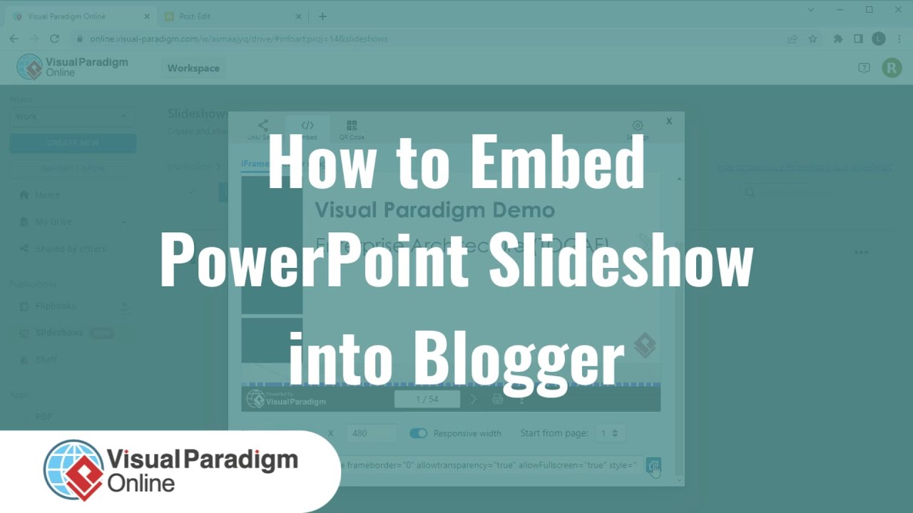 How to Embed PowerPoint Slideshow into Blogger