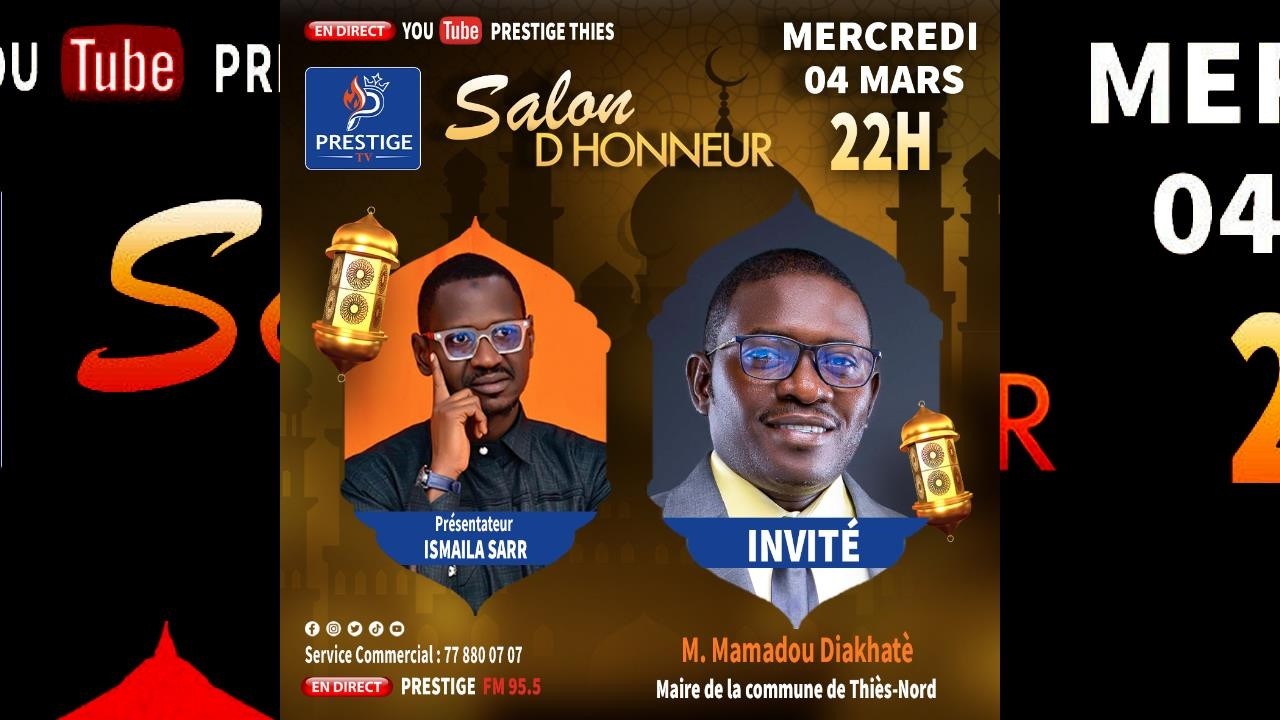 🔴LIVE - SALON D'HONNEUR DU 04/03/2026 - Pr: ISMAILA SARR -Invité MAMADOU DIAKHATE Maire THIES-NORD