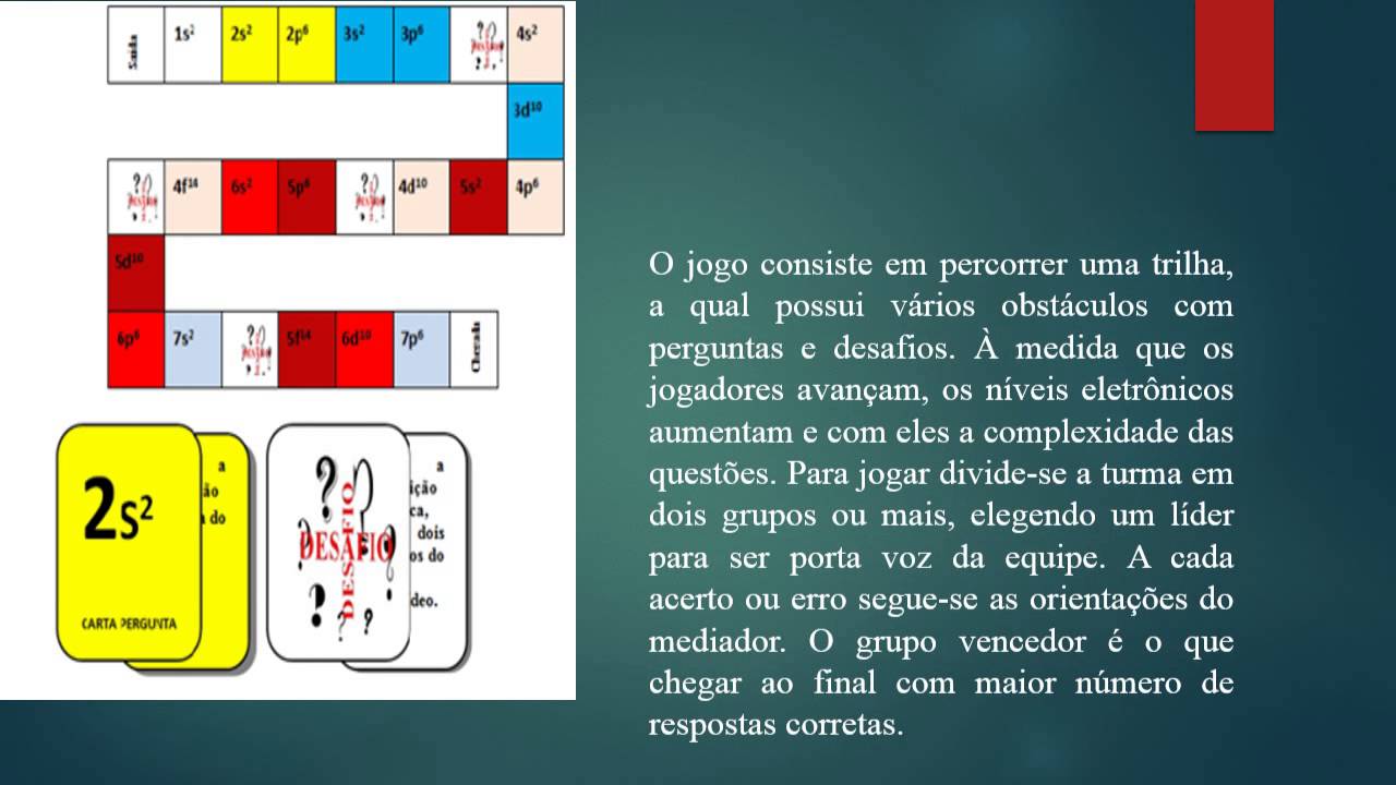 Jogo 1 trilha do átomo