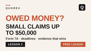 Details Owed Money in Ontario How to Sue in Small Claims Court (Up to $50,000) | Lesson 3 Guide