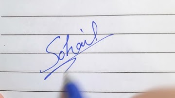 Sohail name Signature||CursiveWriting