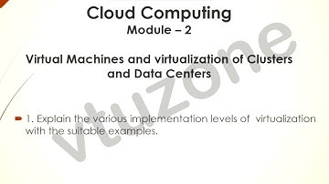 The Various Implementation Levels Of Virtualization | Cloud Computing