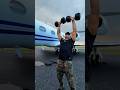 You know I had to get a quick workout in before take off lol 😆 #Vacation #backpack  #fitness