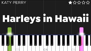 Katy Perry - Harleys In Hawaii | EASY Piano Tutorial