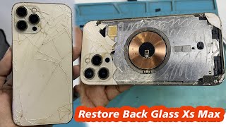 How To Change Back Glass iPhone 12 Pro Max / Replace Restoration Destroyed Crack Phone