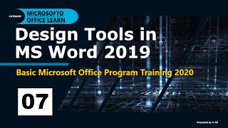 How To Use Design Tools Word 2020 Ep - 07 Knowledge Of Microsoft