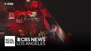 Big rig crash on 5 Freeway causes traffic backup