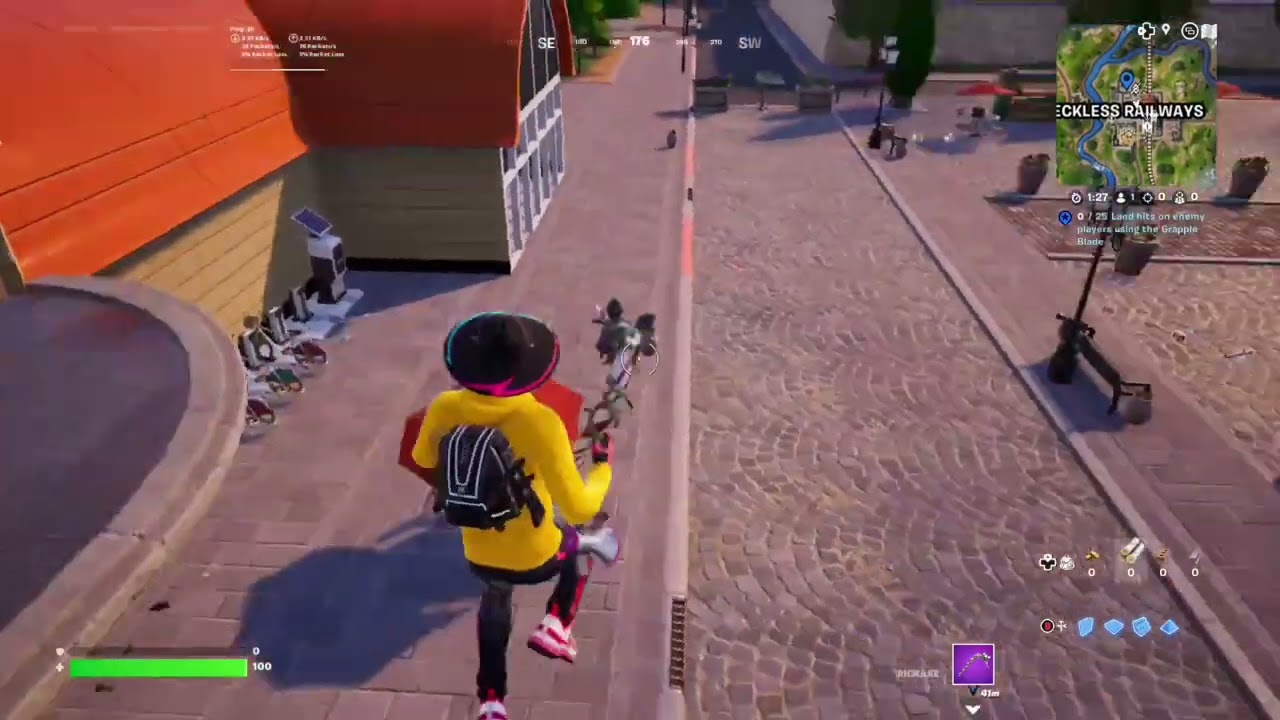 Bounce on Umbrellas or Tires Fortnite Weekly Challenges