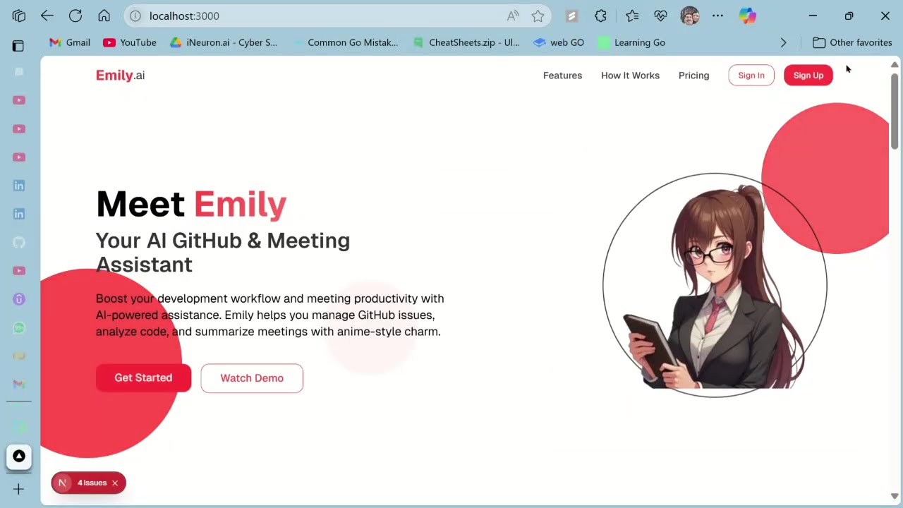 Emily working tutorial . GITHUB AND MEETING AI SASS