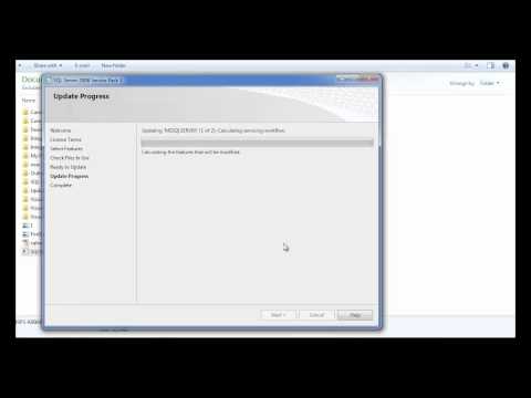How to install Sql server 2008 service pack 1.mp4