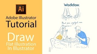 How To Create Flat Illustration Based on Photo in Adobe Illustrator #Speedart