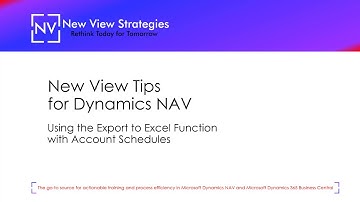 NAV Export to Excel