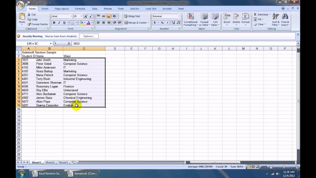 How To Use Excel Random Sample Software - YouTube