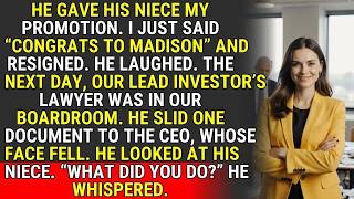 He Gave My Promotion to His Niece  I Unleashed the Investor Clause  ｜ Corporate Justice