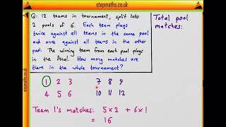 BMAT 2003 Section 1 - Q15 - MLP - World Cup - Worked Solution