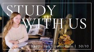 [STUDY WITH ME] 2 hours | happy lofi | Pomodoro 50/10 | mobile dev student🤍