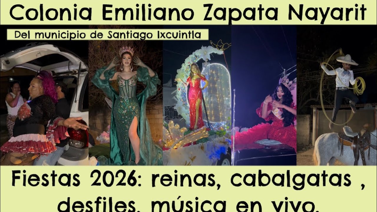 COLÓNIA EMILIANO ZAPATA NAYARIT, fiestas Patrias 2026, desfile, reinas , música en vivo y caballos.