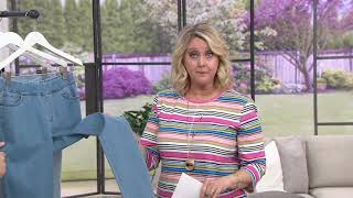 Denim & Co. Soft Stretch Pull-On Full Length Slim Leg Jeans on QVC screenshot 5