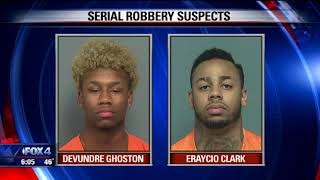 Pair arrested for string of armed robberies at North Texas fast food restaurants