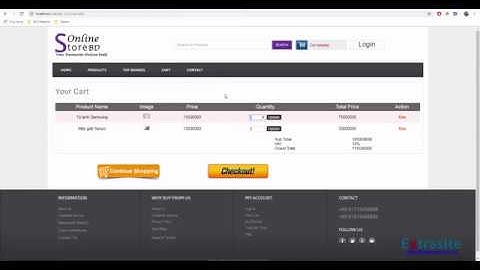 Demo web : http://shopmvc.top/ Bài 27 :Lập trình Website PHP mô hình MVC - Cập nhật giỏ hàng#2