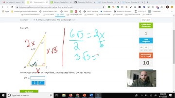 IXL Geometry R.8 Special Right Triangles 30-60-90