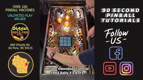 90 Second Pinball Tutorials - Bally X’s & O’s Pinball Machine