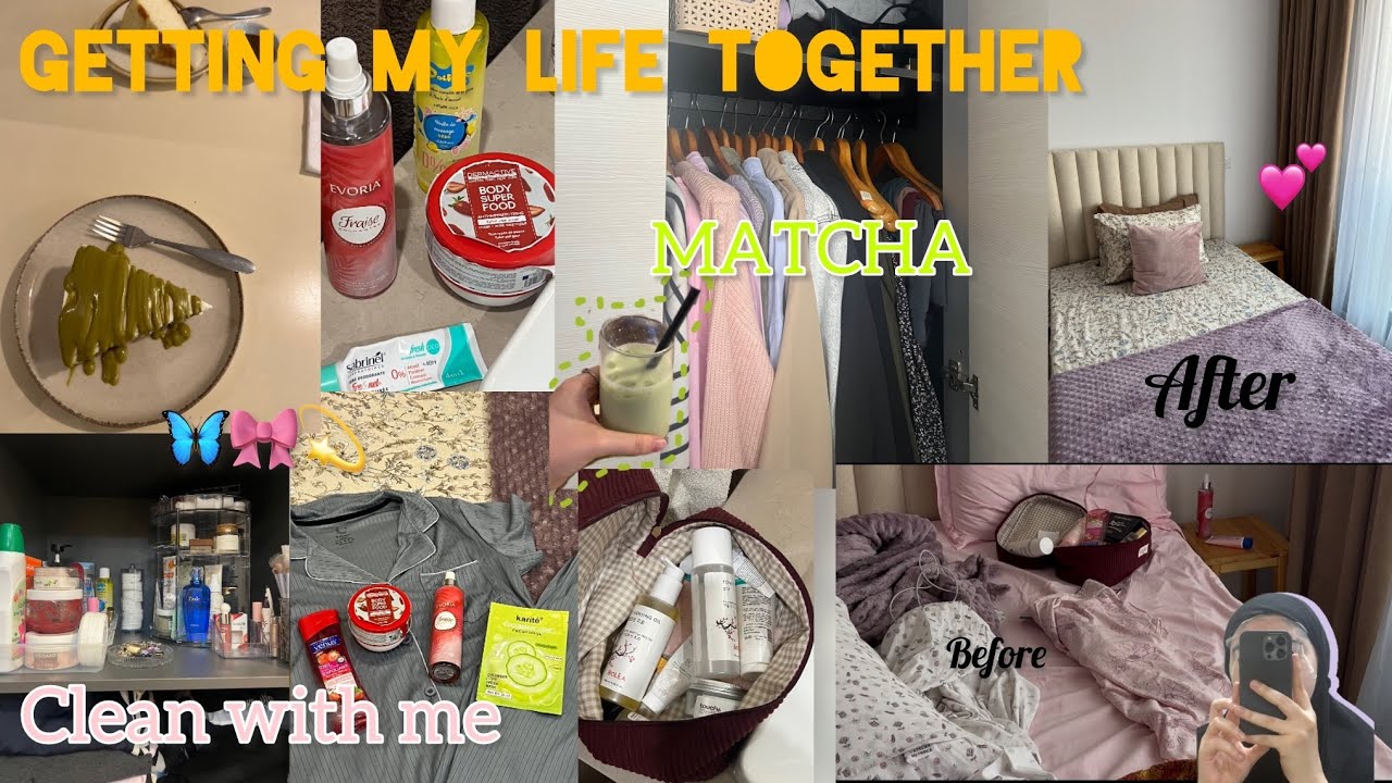 Getting my life together| حيدو العجز،خملوا معايا البيت نرجعو لروتين+جربت ماتشا لاول مرة في حياتي