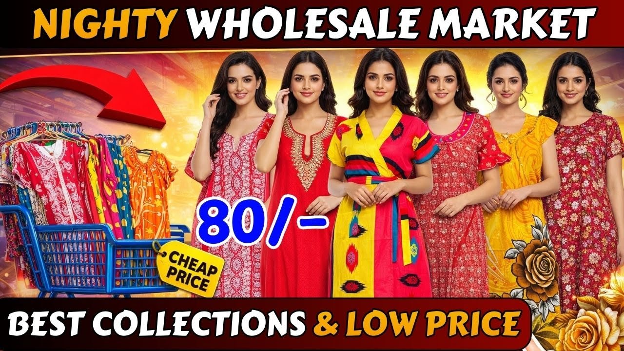 Wholesale Night Dress & Nighty Market | Cotton Fancy & Daily Wear Nighty Wholesaler