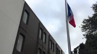 Czech Embassy in Tokyo Flies French Flag in the Wake of the Terror Atacks in Paris