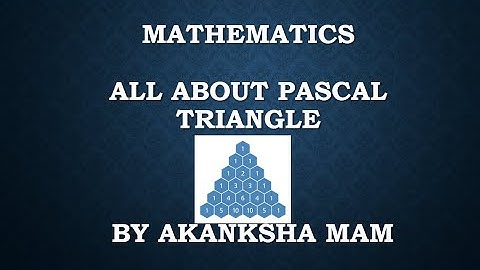 #pascaltriangle #mathematics #combination #algebra #binomialcoefficient