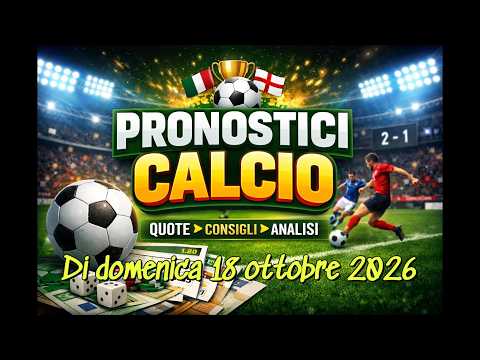 Video Pronostici partite di calcio di domenica 18 ottobre 2026