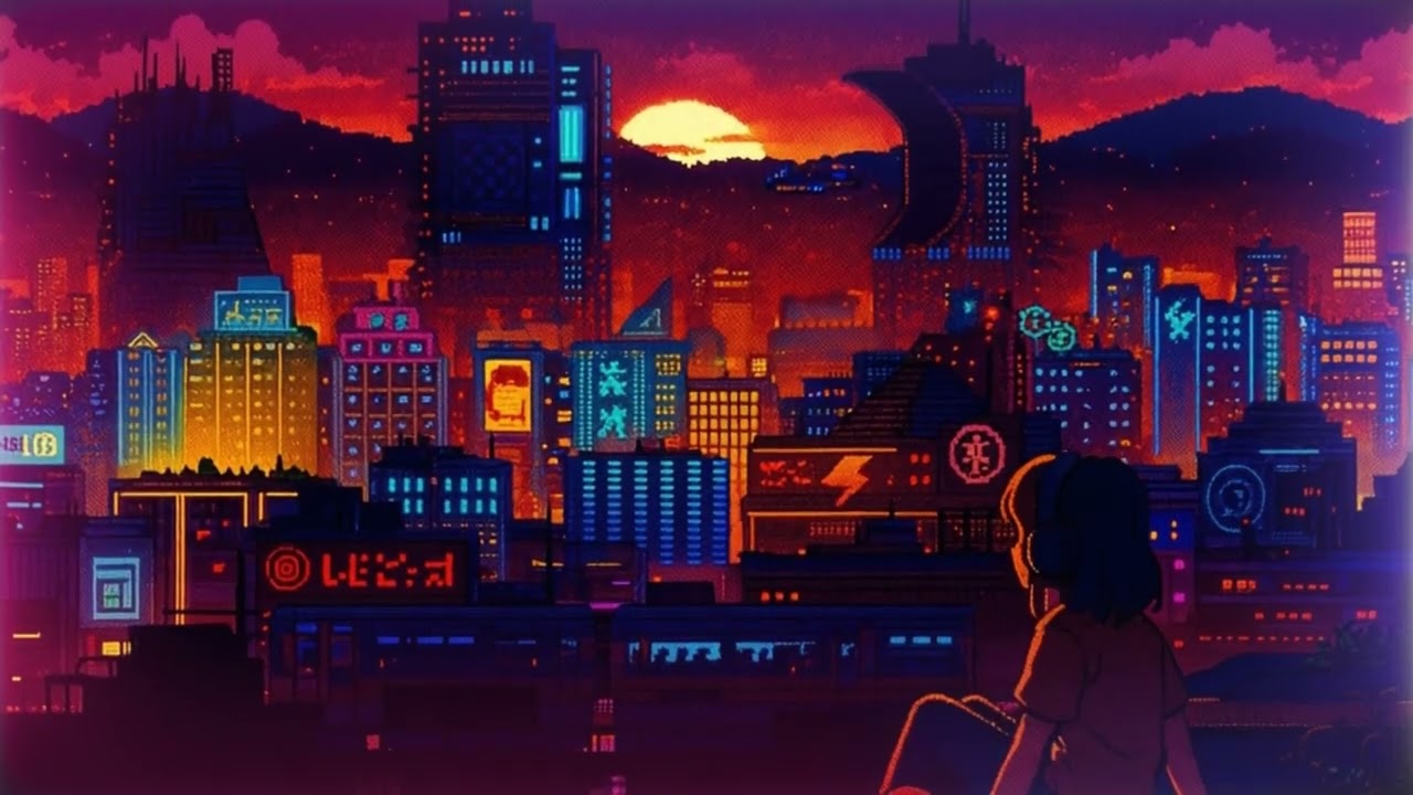Neon Dusk 🌇 | Chill Lofi Beats in a Cyberpunk Sunset City