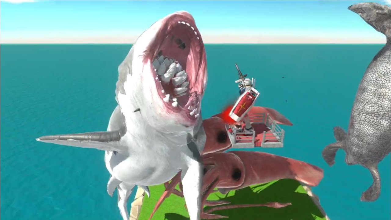 Mosasaurus Vs Gundam - Animal Revolt Battle Simulator 