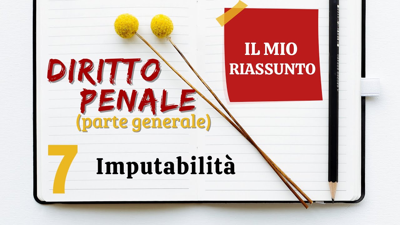 Diritto Penale (parte generale) - Capitolo 7: l'imputabilità