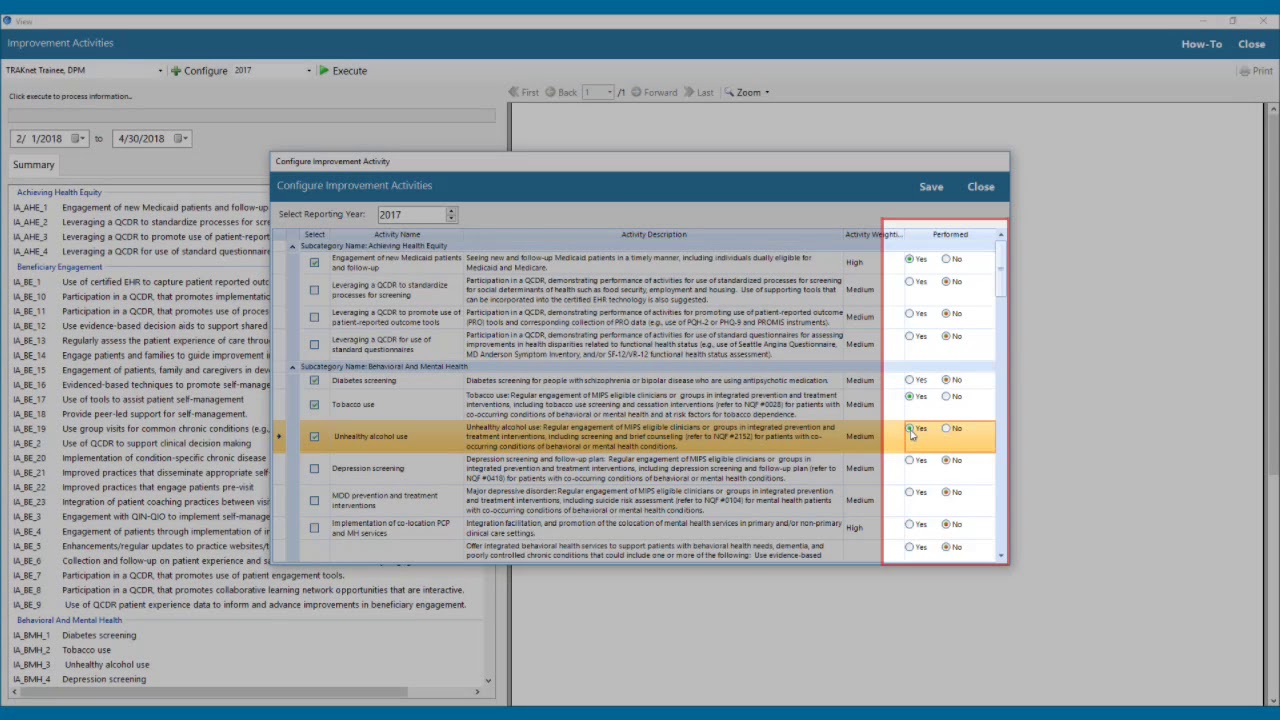 Improvement Activities