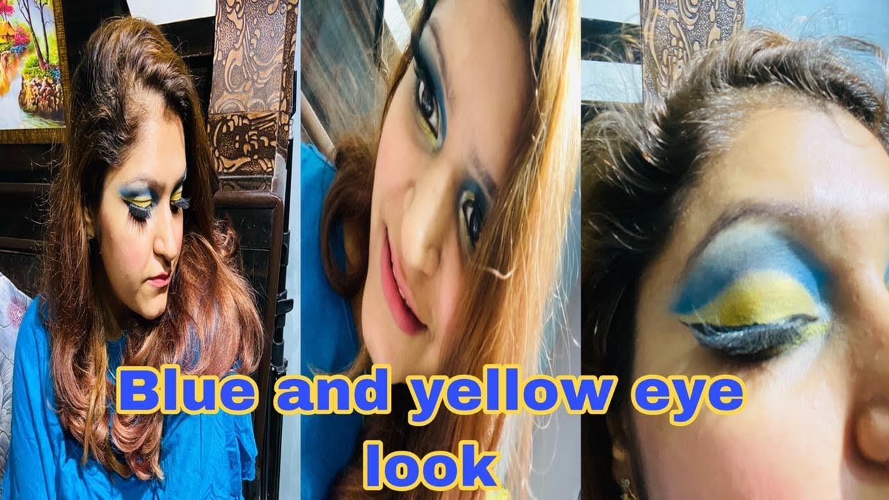 Blue and yellow eye look YouTube