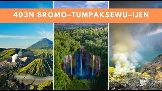 Epic 4D3N Bromo – Tumpak Sewu – Ijen Adventure | Sunrise, Waterfalls & Blue Flame