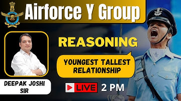 Youngest tallest relationship Reasoning | Airforce Y Group | सिर्फ 1 ही Trick से सारे प्रश्न Solve