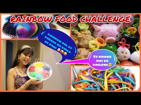 I ONLY ATE RAINBOW FOOD FOR 24 HOURS 🌈 🤩 |*YUMM 😋*| RIVA ARORA
