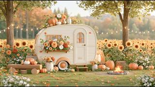 2 Hours | Cozy Autumn Camper Campsite TV Art | HD Silent Frame TV Background Loop screenshot 4