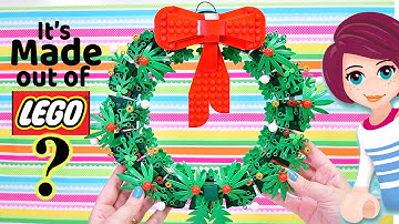 A Christmas wreath made entirely of Lego?