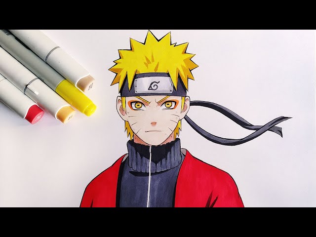 How to draw Naruto Sage Mode full body - Naruto Shippuden