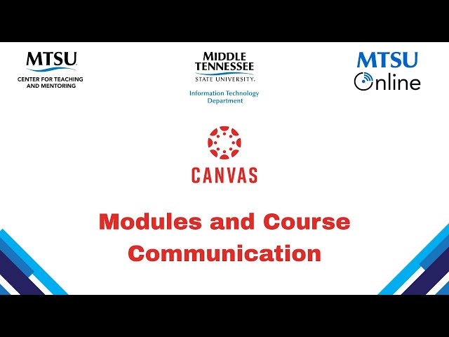 Modules and Course Communication