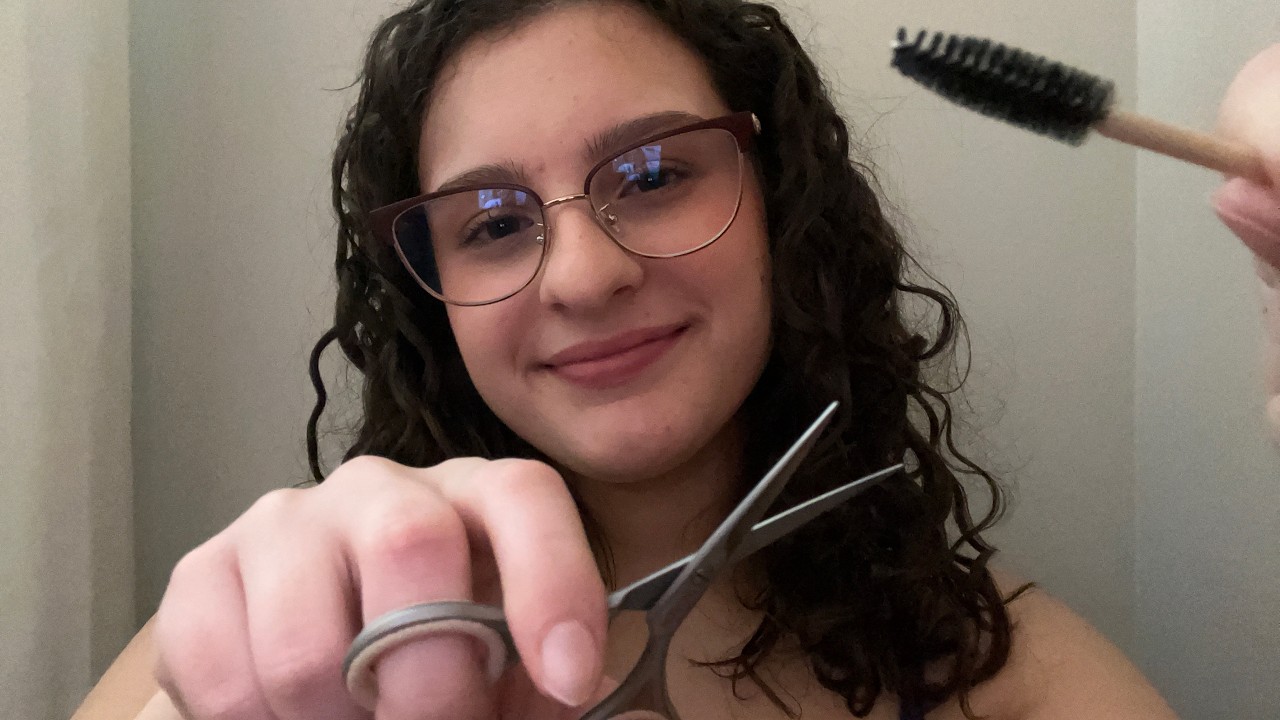 ASMR Doing Your Eyebrows ✨(plucking, trimming, camera touching, lofi)