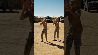 Spanish Soldiers Dance Hip-Hop in Desert Camp 🔥🇪🇸 #CinematicShorts