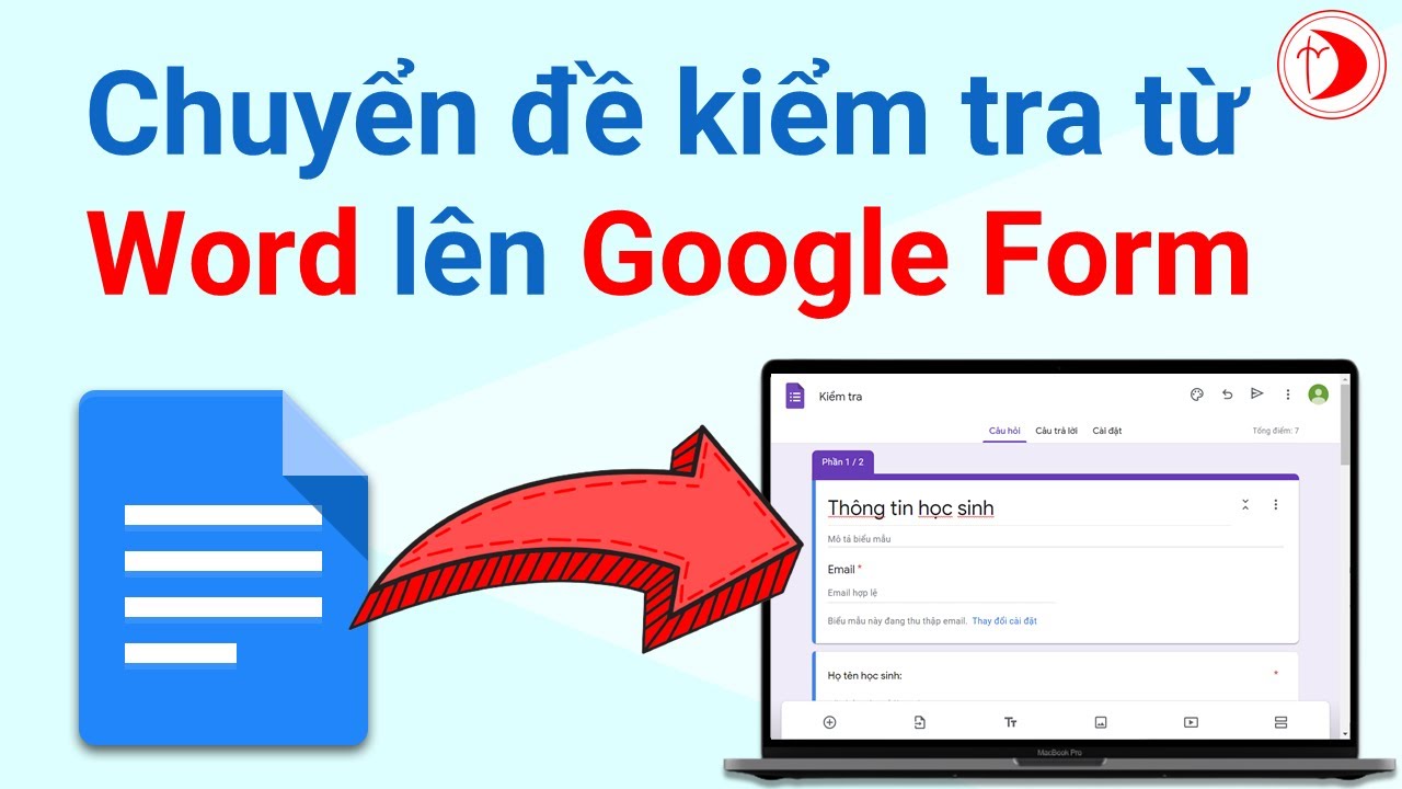 Chuyển đề kiểm tra từ file Word lên Google Form đơn... - youtube