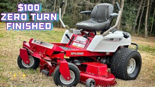 FIXING UP A $100 ZERO TURN PT2 (AMAZING TRANSFORMATION)