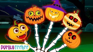 Familia De Dedos De Calabaza 🎃 | Canciones Espeluznantes Para Niños | Pueblo Teehee